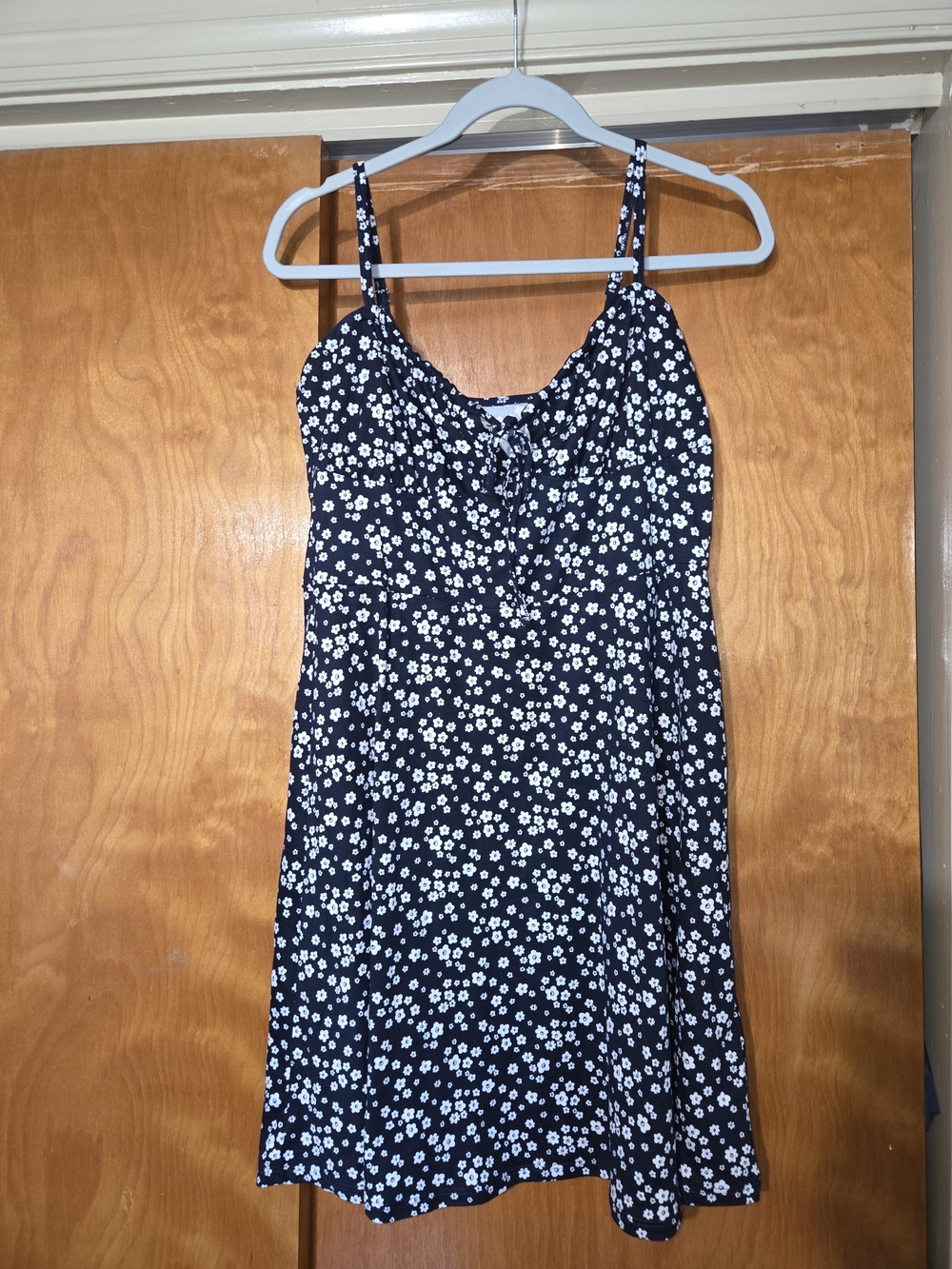 Hollister Blue Floral Spaghetti Strap Dress